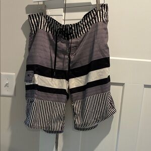 O’neill Black and White Men's Swim Shorts Size 33